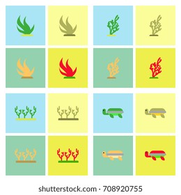 Seabed vector stock collection