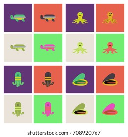 Seabed vector stock collection