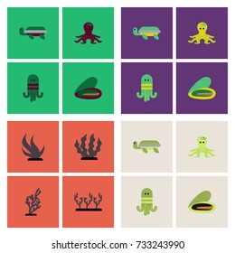 Seabed vector stock collection