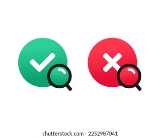 Seacrh check mark. Illustration vector