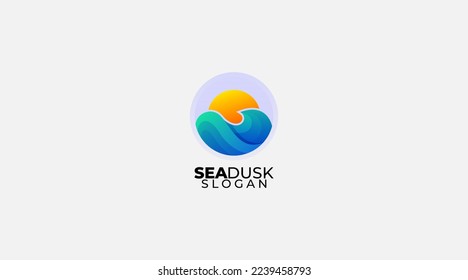 Seadusk logo design vector template symbol
