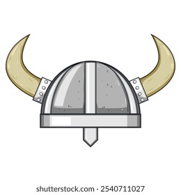 seafaring viking helmet cartoon. exploration mythology, rune berserker, chieftain longship seafaring viking helmet sign. isolated symbol vector illustration