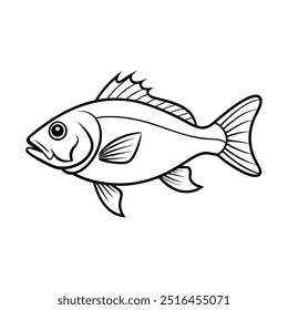 ilustração do vetor do peixe-mar, este é um arquivo editável.