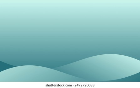Seafoam green color vector gradient background. Bright and luxurious background.