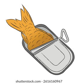 Seafood artwork. Canned fish artwork. Fish artwork for t-shirt prints, posters, stickers and other uses