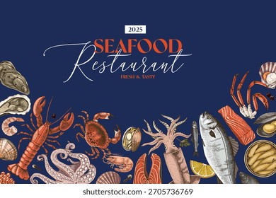 Anuncio de mariscos para tus diseños