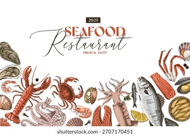 Seafood banner for your designs