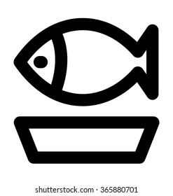 Seafood Bold Line Vector Icon