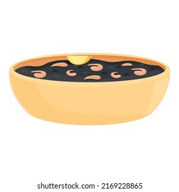 Seafood bowl icon cartoon vector. Spanish food. Spain tapas