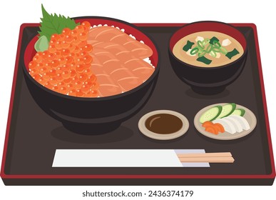 Seafood bowl set meal
salmon parent and child bowl
Salmon salmon roe bowl

