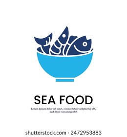 seafood colored icon vector design good for web or mobile app