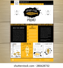 Seafood concept Web site design. Corporate identity.  