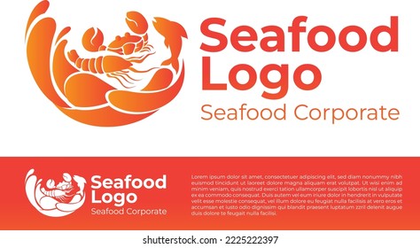 Seafood Corporate Logo Design. Vector Eps10