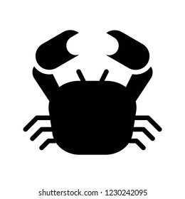 seafood crab healthy food in solid design icon