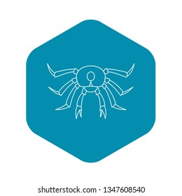 Seafood crab icon. Outline illustration of seafood crab vector icon for web