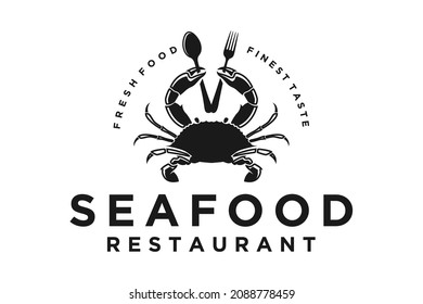 Seafood Crab Lobster Crayfish Prawn Shrimp vintage luxury logo design