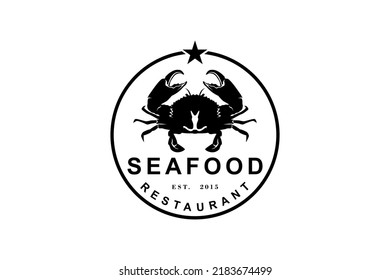 Seafood Crab Lobster Crayfish Prawn Shrimp vintage luxury logo design