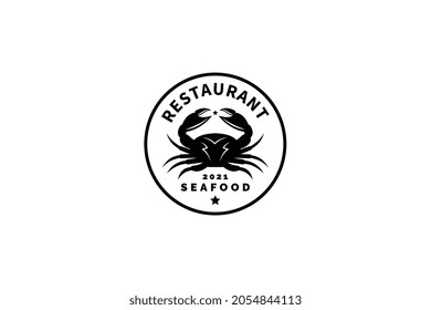 Seafood crab lobster logo template design vector illustration