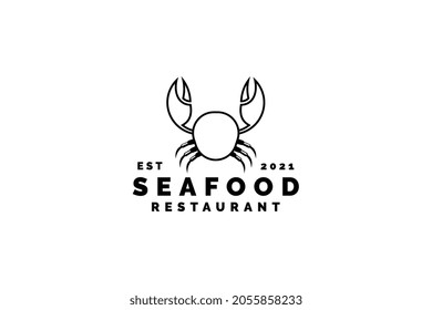 Seafood crab lobster logo template design vector illustration