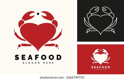 Seafood-Krabbe-Hummer-Logo Vorlage Design Vektorgrafik