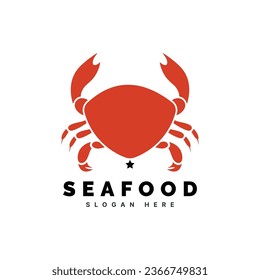 Seafood crab lobster logo template design vector illustration