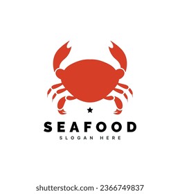 Seafood crab lobster logo template design vector illustration