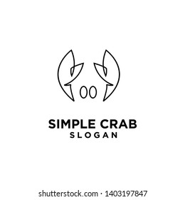 Seafood / Crab / logo design inspiration with simple line style