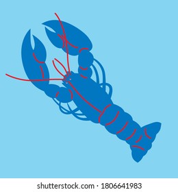 Seafood, crabs, lobster abstract modern vector. Seafood ingredients illustration. Can be use for restaurants menu, cover, packaging.
