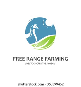 Seafood creative symbol. Vector logo template