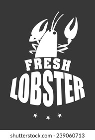 Seafood design over gray background, vector illustration.