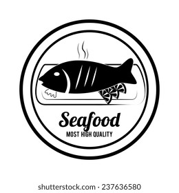 Seafood design over white background,vector illustration.