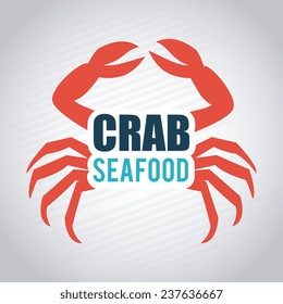 Seafood design over white background,vector illustration.