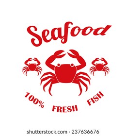Seafood design over white background,vector illustration.