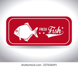 Seafood design over white background,vector illustration.