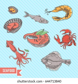 seafood doodle