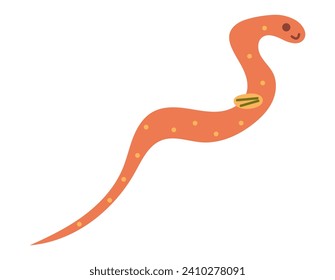 Seafood element of colorful set. This artwork encapsulates the essence of gourmet sea cuisine, inviting viewers to savor the artful combination of design and culinary excellence. Vector illustration.