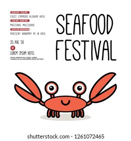 Seafood Festival Event Invitation Design with Where and When Details