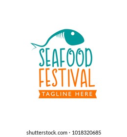 Seafood Festival Logo Vector Template Design