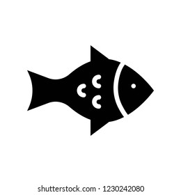 seafood fish healthy meal in solid design icon