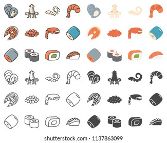 Seafood flat icon