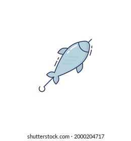 Icono plano de mariscos aislado en fondo blanco 