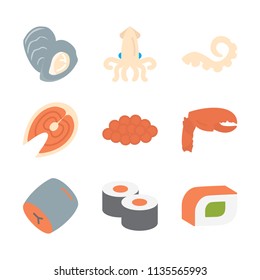 Seafood food flat icon
