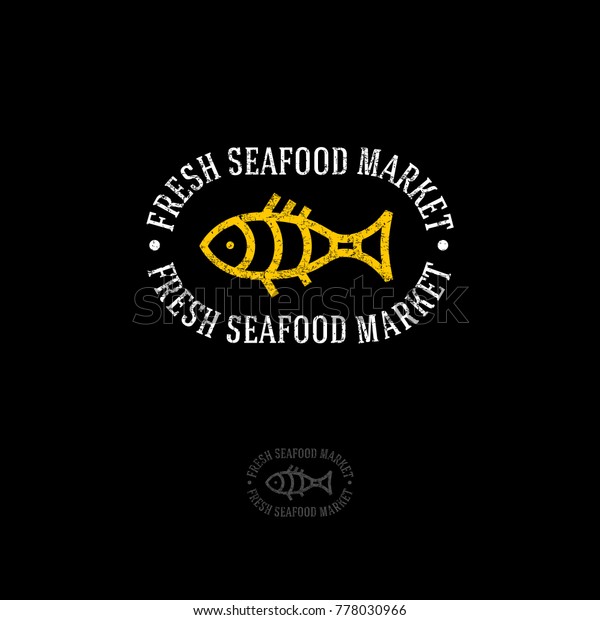 Seafood Fresh Fish Market Logo Fish Stock Vector Royalty Free