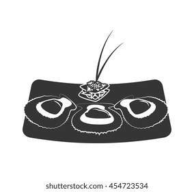Seafood and gastronomy theme design,isolated flat icon vector illustration.