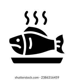 seafood glyph icon illustration vector graphic. Simple element illustration vector graphic, suitable for app, websites, and presentations isolated on white background