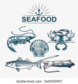 VECTOR DE ILUSTRACIÓN DE LA MANO DEL MARINO