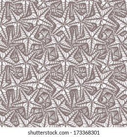Seafood hand drawn seamless background