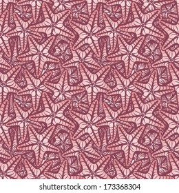 Seafood hand drawn seamless background