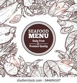 Seafood Hand Drawn Sketch Menu