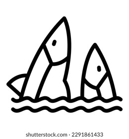 Seafood herring icon outline vector. Kitchen fish. Store product